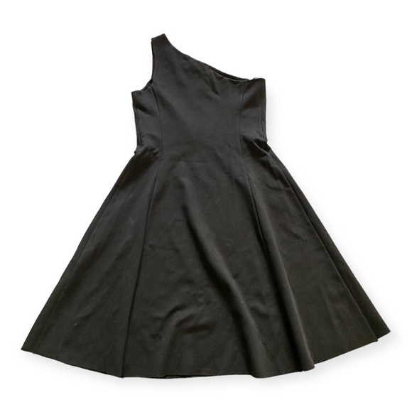 New with tag, Theory Black Leainna Fixture Ponte‎ One-Shoulder Dress,  P (00-0) - Picture 10 of 15
